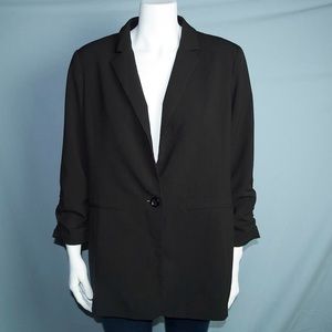 Michael Kors Blazer Coat Black Size 12 Work Office